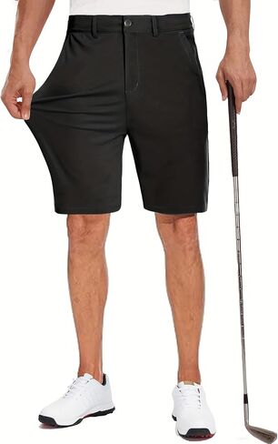 Men's Lightweight Stretch Golf Shorts with 4 Pocket 9" Inseam Casual Work Dress Shorts for Outdoor Hiking and Climbing in Kuwait