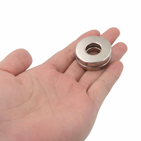 مغناطيس قرص نيوديميوم من Realth Ring مع فتحات بقطر 1.37 بوصة، عبوتان من المغناطيسات التطبيقية الدائرية لمشروع العلوم والفنون اليدوية وناقل الحركة الأوتوماتيكي (MT3502) in Kuwait