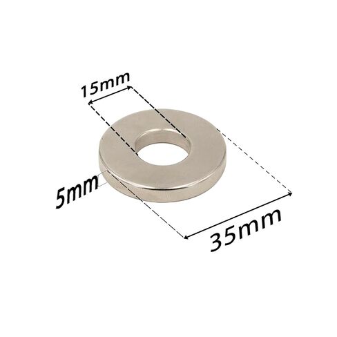 مغناطيس قرص نيوديميوم من Realth Ring مع فتحات بقطر 1.37 بوصة، عبوتان من المغناطيسات التطبيقية الدائرية لمشروع العلوم والفنون اليدوية وناقل الحركة الأوتوماتيكي (MT3502) in Kuwait