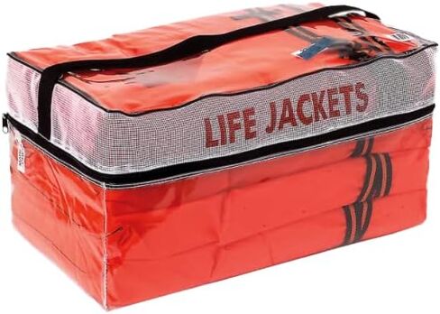 ZUP 4-Pack AK1 Life Jackets USCG Approved Type II High Visibility Orange Vests for Water Sports, Wakeboarding, Waterskiing, Tubing, Surfing & Boating|with Storage Bag in Kuwait