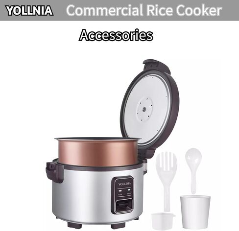 Commercial Large Rice Cooker & Food warmer | 13.8QT/65 Cup cooked rice | Non-stick Inner Pot |Auto Warmer Mode |1350W Fast Cooking in Kuwait