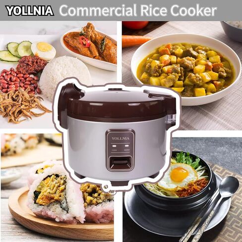 Commercial Large Rice Cooker & Food warmer | 13.8QT/65 Cup cooked rice | Non-stick Inner Pot |Auto Warmer Mode |1350W Fast Cooking in Kuwait
