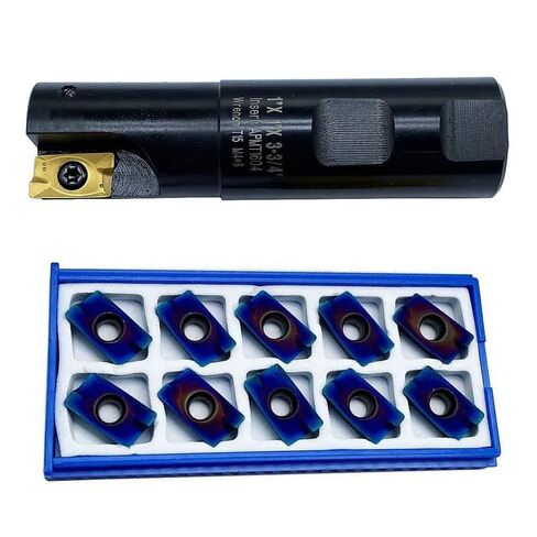 GBJ 1 بوصة × 1 بوصة × 3-3/4 بوصة قطر القطع 25.4 مم + 10 قطع APMT1604PDER ZM1135 إدراجات الطحن + 2 قطعة APMT1604PDER BP01 90 ° مطحنة نهاية مربعة قابلة للفهرسة مطحنة وجه قابلة للفهرسة قاطعة نهاية أربور in Kuwait