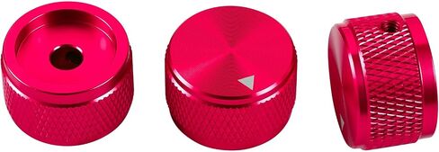 4pcs Solid Aluminum Guitar knobs Red High Precision CNC Machining Amplifier Volume Tone Control Potentiometer knob for Fender ST Tele Les Paul Guitar Accessories(Red) in Kuwait