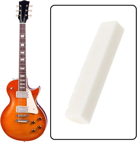 2Pcs 6 String Guitar Slotted Bone Nut 42 * 6 * 8.5mm Compatible with Gibson Compatible with Epiphone Compatible with Les Paul in Kuwait