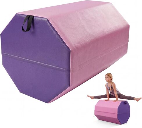 Garvee 19"X19"X23" Octagon Gymnastics Mat, Home Tumbling Mat with High-Density Foam & Waterproof Cover, Skill Shape Tumbling Backbend Trainer Exercise Mat, Somersault Backbend Trainer for Cheerleading & Martial Arts in Kuwait