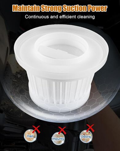 6 Pack H-epa Filters Compatible with MBNGF X9 Ultra Car Vacuum Cordless, Fit for ZARIMI X12-ULTRA Mini Vacuum MBNGF Mini Handheld Car Vacuum Filters Works in Saudi Arabia