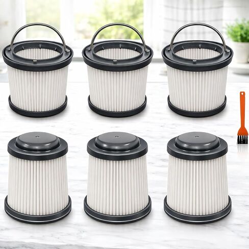 Podoy PVF110 Replacement Filter Compatible with Black and Decker Handheld Vacuum, Vacuum Cleaner Filter Compatible with PHV1810, PHV1210, PHV1410, BDH2000PL, BDH2020FLFH, BDH1620FLFH, 6 Pack in Kuwait