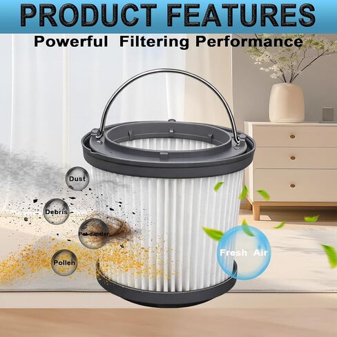 Podoy PVF110 Replacement Filter Compatible with Black and Decker Handheld Vacuum, Vacuum Cleaner Filter Compatible with PHV1810, PHV1210, PHV1410, BDH2000PL, BDH2020FLFH, BDH1620FLFH, 6 Pack in Kuwait