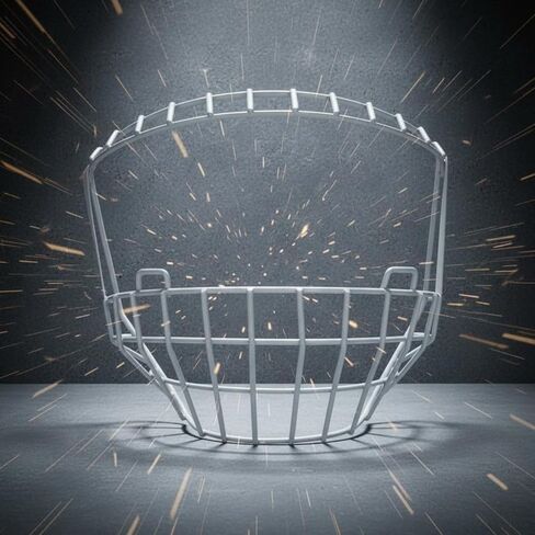 خوذة هوكي الجليد، خوذة سلكية لحماية الرأس على شكل قفص، معدات حماية من الفولاذ الكربوني للرياضيين in Kuwait