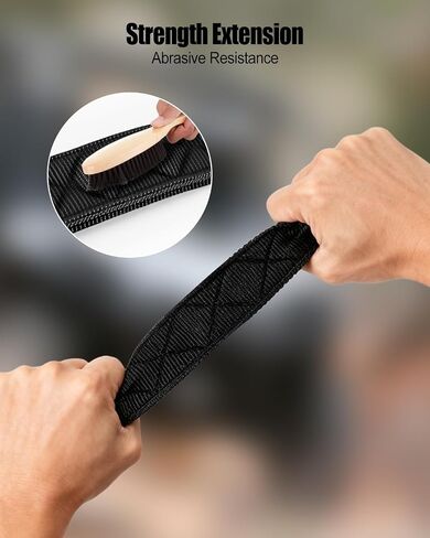 أحزمة تحديد الأبواب شديدة التحمل متوافقة مع Can-Am Defender & Defender Max Limited 2020-Present، عبوتان من النوع الأسود المطول in Kuwait