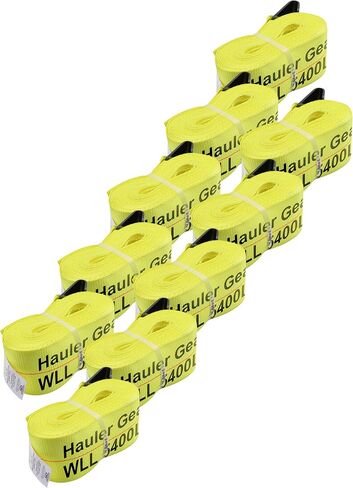 4" x 30 FT Winch Strap 10 Pack, 5400 lb WLL 16200 lb Break Strength Tie Down Strap Set, Heavy Duty Trailer Straps for Flatbed Loads and Straps for Trucks in Kuwait