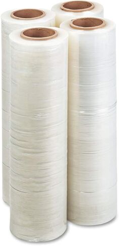 Universal Handwrap Stretch Film, 20 mic (80 Gauge), 18 inch x 1500ft, Clear, 4 Rolls/Carton in Kuwait