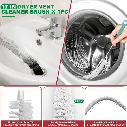 مجموعة EastLink Drain Snake 18: مزيل سدادة الصرف 35.5 بوصة (x1)، ثعبان شعر فولاذي 30 بوصة (x3)، ثعبان حوض الحيوانات الأليفة 30 بوصة (x3)، فرشاة تصريف أنبوبية 59 بوصة (x2)، فرشاة تنظيف فتحة المجفف 17 بوصة (x1)، فرشاة تنظيف القش (x8) in Kuwait