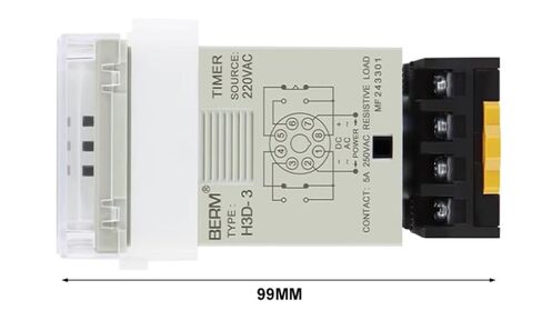 H3D-3 عرض الموقت الوقت التتابع العد التنازلي تأخير تحكم 8Pin 12 فولت 24 فولت 110 فولت 220 فولت 380 فولت (PF083A ، 12 فولت) in Kuwait