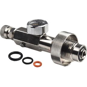 4500PSI G5/8 Male To 8Mm Quick Disconnect DIN Adapter – Charging Valve With Pressure Gauge – Stainless Steel – For Scuba & HPA Tanks in Saudi Arabia