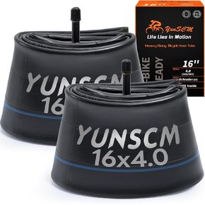 2-PCS 16x4.0(102/305) Heavy Duty E-Bike Tire Tubes 16 x 4.0 Premium Quality Butyl Compatible with 16 x 4 Fat Electric Bike Bicycle Tubes Schrader Valve in Kuwait
