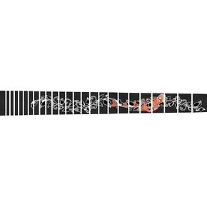 Black Vine Woman - Sticker Decal Inlay Skinz -up to 24 Fret - Faux Ebony Wood in Kuwait
