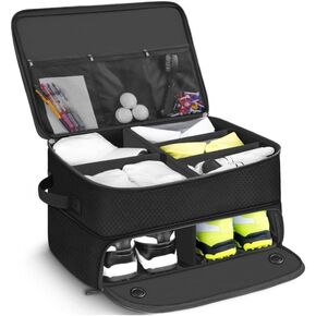 Golf Trunk Organizer for Volvo S60 S90 2001–2026, 2 Layer Storage with Shoe Compartment, Car Locker for Balls, Tees and Accessories in Saudi Arabia