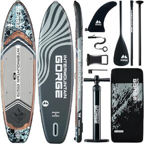 11'x34 Ultra Wide Inflatable Paddle Board, Stand Up Paddle Board &420lb Capacity for All Skill, Paddle Board for Yoga/Family, EVA Deck, US Fin, 100L Bag, High-Pressure Pump, Safety Leash in Kuwait
