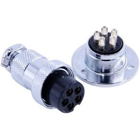 10pcs GX20 5Pin Male to Female Circular Flange Mount Connector Straight Plug and Socket in Saudi Arabia