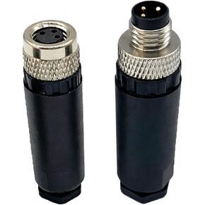 2-Pack M8 3-Pin ذكر وأنثى مجموعة موصلات زوج IP67 مقاوم للماء قابس ومقبس دائري صناعي لأجهزة الاستشعار والروبوتات وأنظمة التشغيل الآلي in Kuwait