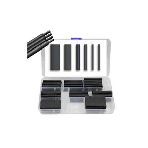 Heat Shrink Tubing Kit 3:1 Assorted Sleeving Tube Wrap Cable Wire Kit, 6 Sizes Wire Shrink Wrap Tubing Industrial Heat Shrink Tubing for DIY Protect The Charging Cable (Black(90 pcs)) in Kuwait