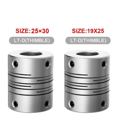 خط متوازي اقتران LT D19L25Motor مقرنة/عمود مرن اتصال سبائك الألومنيوم 1 قطعة (LT-D-D19L25 6X10) in Kuwait
