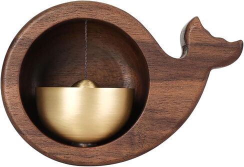 Door Chime,Solid Wood Brass Doorbell, Magnet Wind Door Chime, Wall Hanging Decoration(Fish) in Kuwait