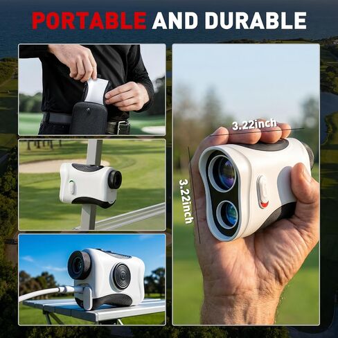 1200 Yards Golf Range Finder with Slope On/Off | 7X Magnification, Rangefinder Gear with Vibration Alert, 25mm HD Objective Lens Golf Stuff, Rechargeable Gift Accessories in Kuwait