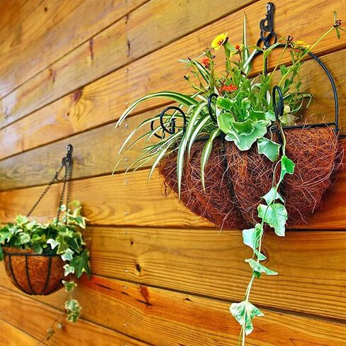 20 PCS Hanger Hooks with Expansion Tube, 3.4 Inches Windproof Screw Hooks for Hanging Outdoor String Lights, Plants, Christmas Patio Lights, (20PCS Black) in Kuwait