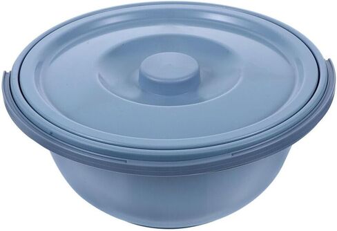 Portable PVC Chamber Pot with Lid and Handle Spittoon for Elderly Adults Pregnant Women, 28x28x13 cm in Kuwait