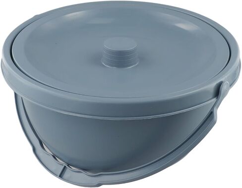Portable PVC Chamber Pot with Lid and Handle Spittoon for Elderly Adults Pregnant Women, 28x28x13 cm in Kuwait