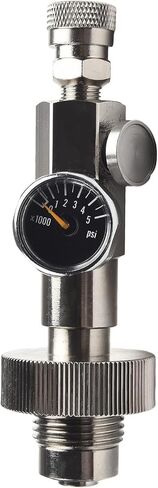 4500PSI G5/8 Male To 8Mm Quick Disconnect DIN Adapter – Charging Valve With Pressure Gauge – Stainless Steel – For Scuba & HPA Tanks in Saudi Arabia