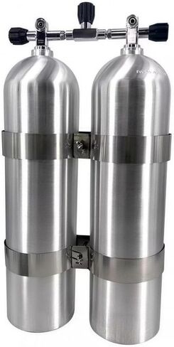 Diving Cylinder Valve Metal Material Scuba Diving Double Tank Threaded 3/4NPS Valve High Pressure 3000PSI Portable Design Suitable for in Kuwait