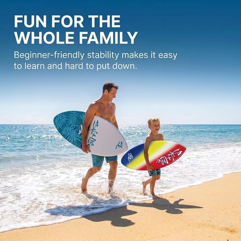 SALT LIFE Fiberglass Compression Skimboard – High-Performance Beach Skim Board for Kids, Teens & Adults – Lightweight Durable Design for Flatland & Shorebreak – 38, 42, 44, 53 in in Kuwait