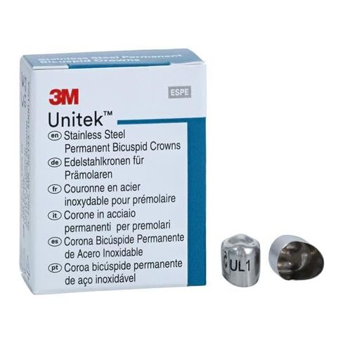 3M Solventum 900511 Unitek Crowns Stainless Steel 1st Permanent Bicuspid #1 Upper Left 5/Bx in Kuwait