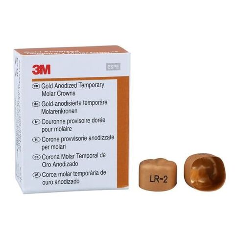 3M Solventum 940342 Unitek Crowns Gold Anodized 1st Molar #2 Lower Right 5/Bx in Saudi Arabia