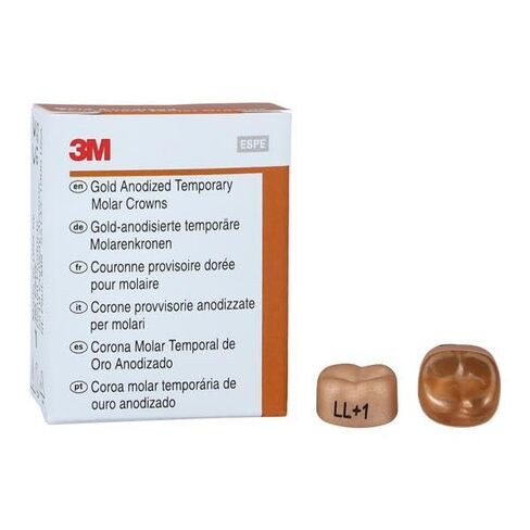 3M Solventum 940431 Unitek تاج الضرس الثاني المؤكسد باللون الذهبي رقم 1 أسفل اليسار 5/Bx in Kuwait