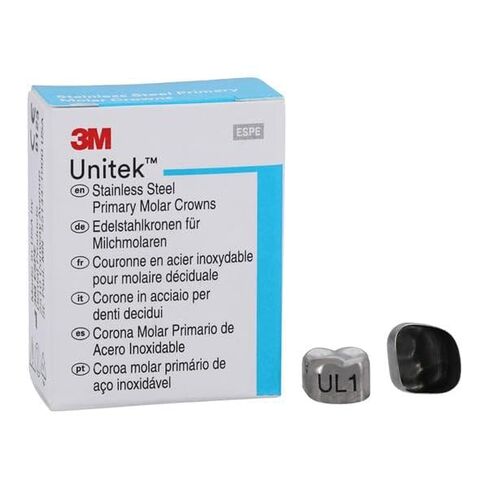 3M Solventum 900211 Unitek Crowns Stainless Steel 2nd Primary Molar #1 Upper Left 5/Bx in Saudi Arabia