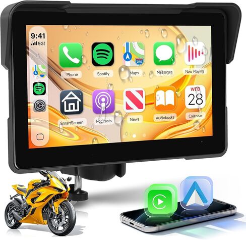 7 بوصة شاشة Carplay Carplay ، Carplay و Android Auto مع تصميم شاشة تعمل باللمس مقاوم للماء يدعم تنقل GPS/Bluetooth/Eq in Kuwait