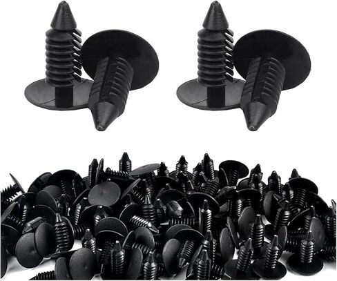 200PCS Car Plastic Trim Boot Rivets Push Clip 0.69 × 0.88 inch, Black in Kuwait