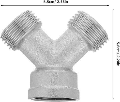 3/4 Inch Y-shaped Copper Water Splitter Connector for Washing Machine Hose Tee with Leakproof Connection and Temperature Resistant Features, for Home Plumbing Maintenance in Kuwait