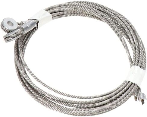 BFC 2PCs TG-912515 125" Length 5/16" Metal Eyelet 7x19 Stainless Steel Ramp Door Lift Cable in Kuwait
