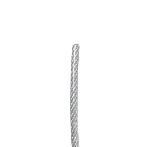 Tie Down 1/4" Core, 5/16" OD Clear Vinyl-Coated 7x19 Galvanized Steel Aircraft Cable – 200 ft Spool | Strong & Flexible Wire Rope for Railings & Outdoor Lighting in Kuwait