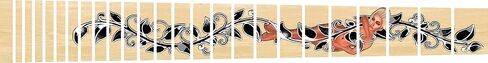 Black Vine Woman - Sticker Decal Inlay Skinz -up to 24 Fret - Faux Maple Wood in Kuwait