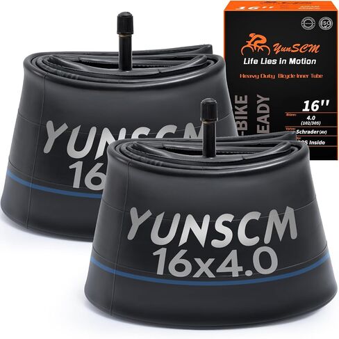 2-PCS 16x4.0(102/305) Heavy Duty E-Bike Tire Tubes 16 x 4.0 Premium Quality Butyl Compatible with 16 x 4 Fat Electric Bike Bicycle Tubes Schrader Valve in Kuwait