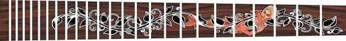 Black Vine Woman - Sticker Decal Inlay Skinz -up to 24 Fret - Faux Rose Wood in Kuwait
