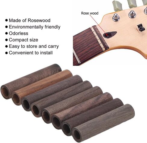 8Pcs Rosewood Truss Rod Tubes – Guitar Neck Reinforcement Accessories for DIY Repair,42.8x10.5mm Replacement Parts in Kuwait