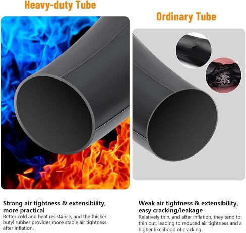 2-PCS 16x4.0(102/305) Heavy Duty E-Bike Tire Tubes 16 x 4.0 Premium Quality Butyl Compatible with 16 x 4 Fat Electric Bike Bicycle Tubes Schrader Valve in Kuwait